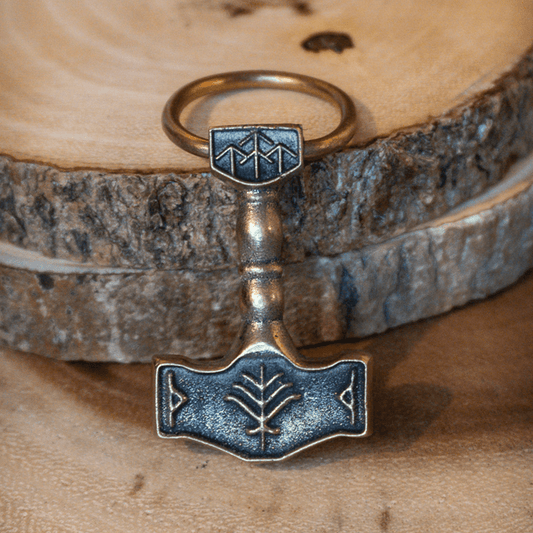 Sandcast Bronze Mjollnir Pendant - Einarr's Journey