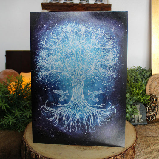 A4 art print of Yggdrasil, Norse world tree connecting the realms.