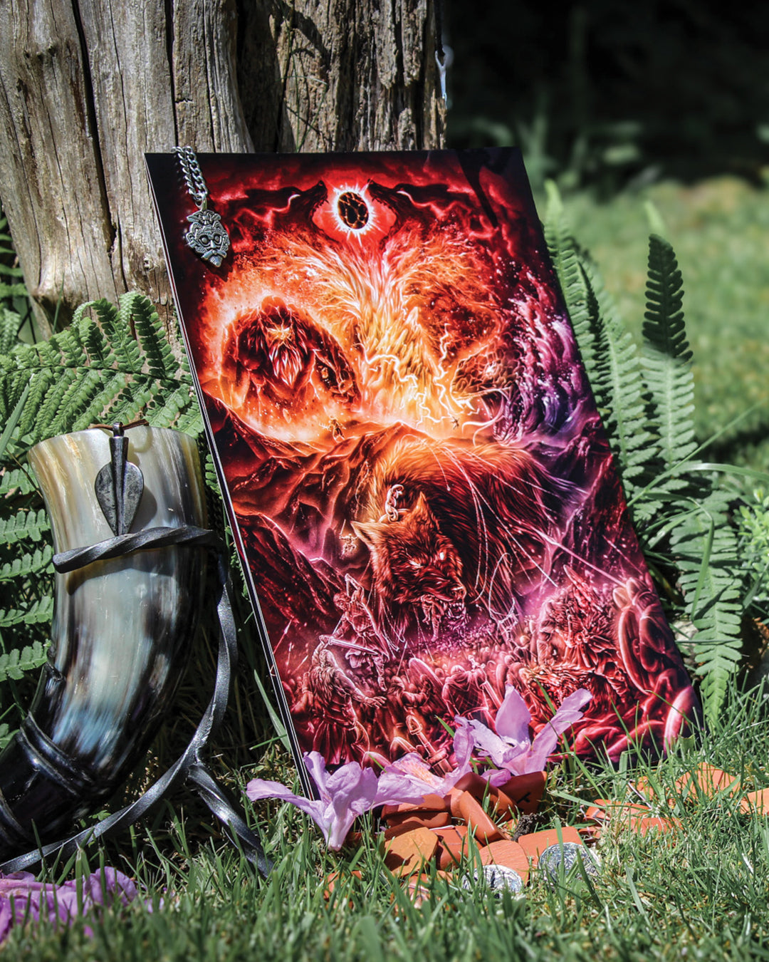 A4 art print of Ragnarok showing the Norse apocalypse and battle of the gods.