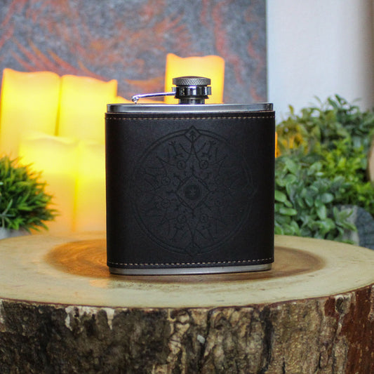 Wisdom of Odin Leather Hip Flask
