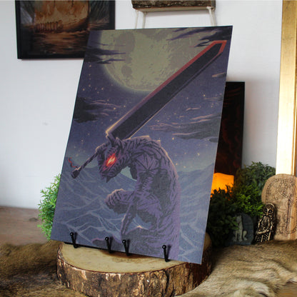 A3 art print of Guts from Berserk, Norse-inspired dark fantasy artwork.