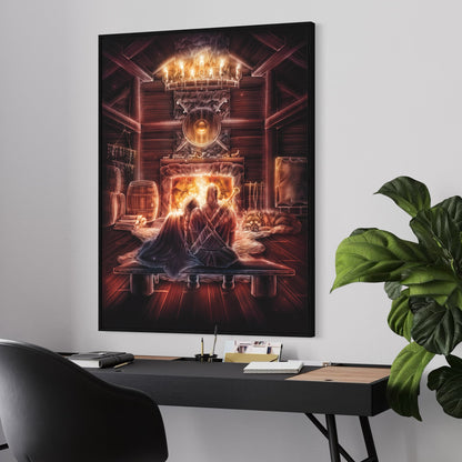 Cosy Viking Hearth Canvas Print