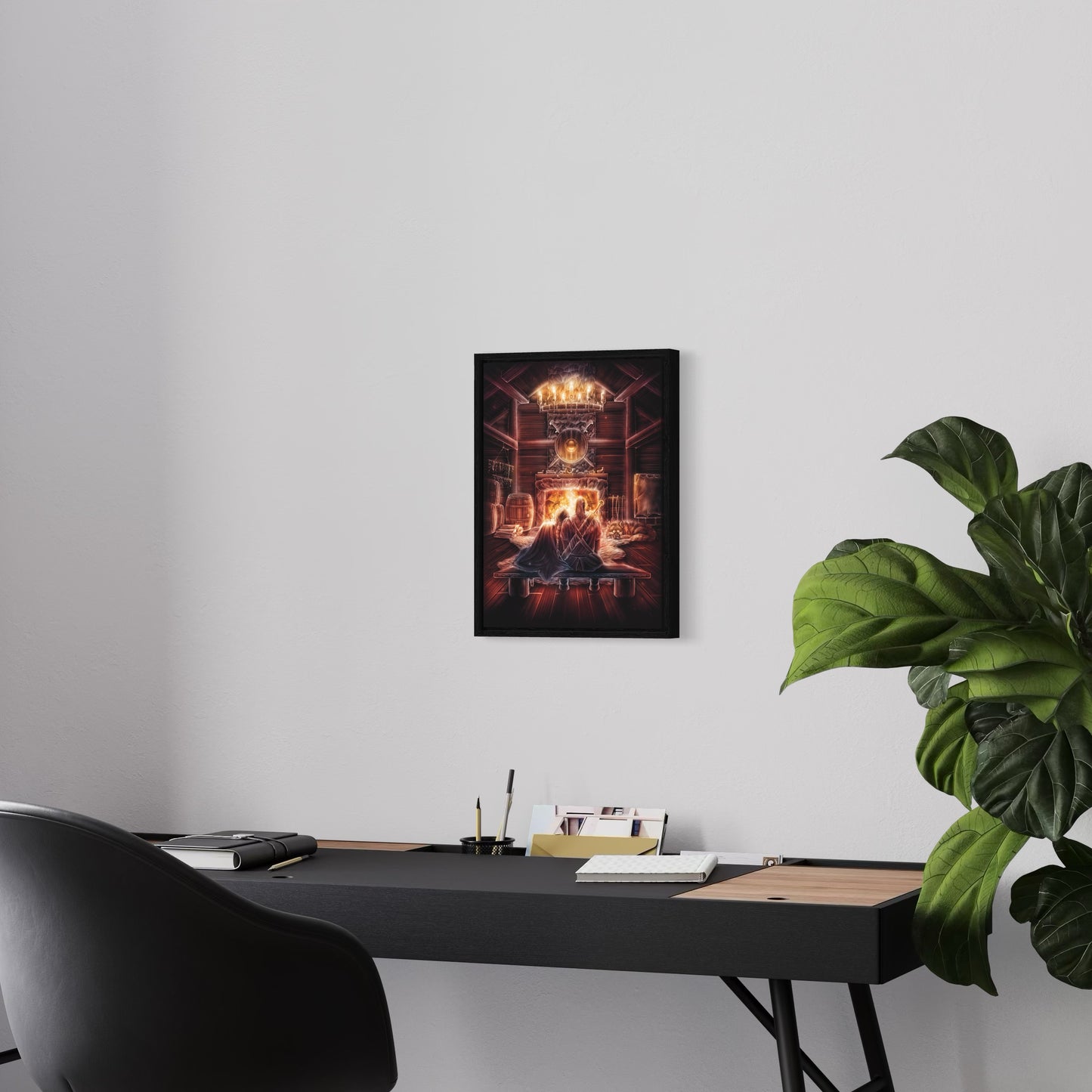 Cosy Viking Hearth Canvas Print