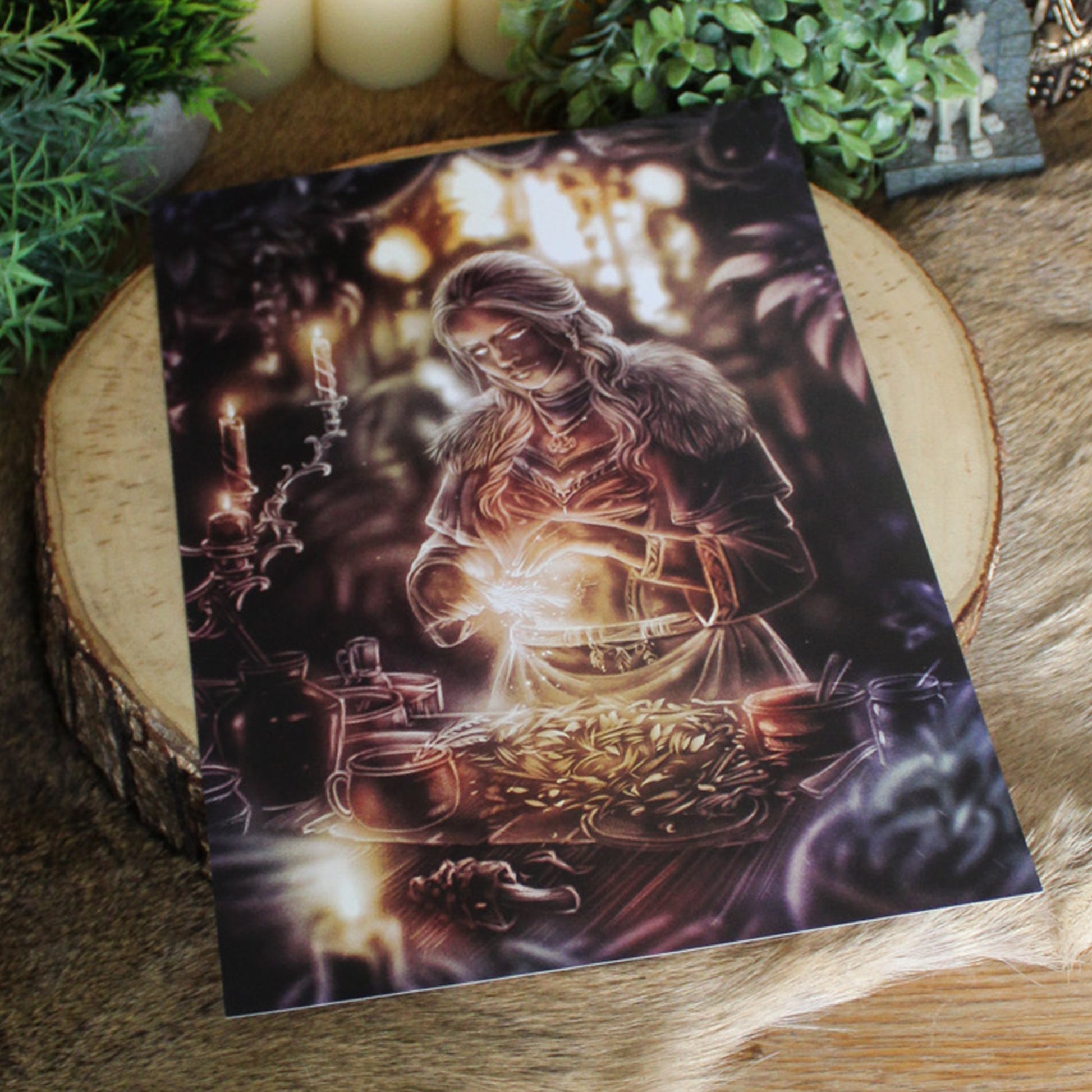 A4 print depicting Eir, the gentle yet powerful goddess of healing, who embodies compassion, wisdom, and the strength of restoration.