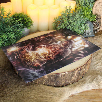 A4 print depicting Eir, the gentle yet powerful goddess of healing, who embodies compassion, wisdom, and the strength of restoration.