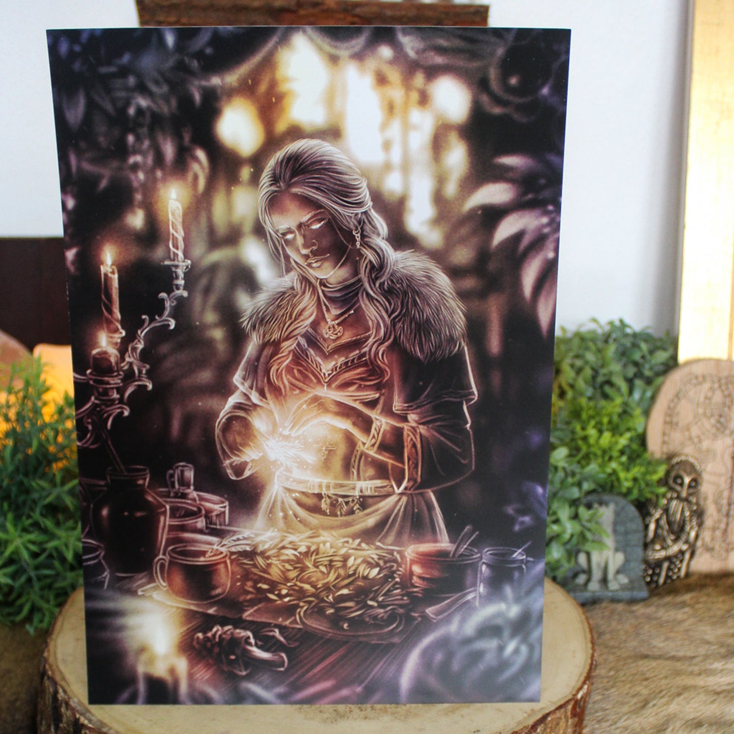 A4 print depicting Eir, the gentle yet powerful goddess of healing, who embodies compassion, wisdom, and the strength of restoration.