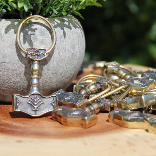 Sandcast Bronze Mjollnir Pendant