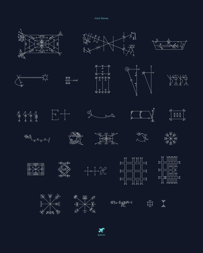 Design Set & Ebook • Icelandic Magic Staves