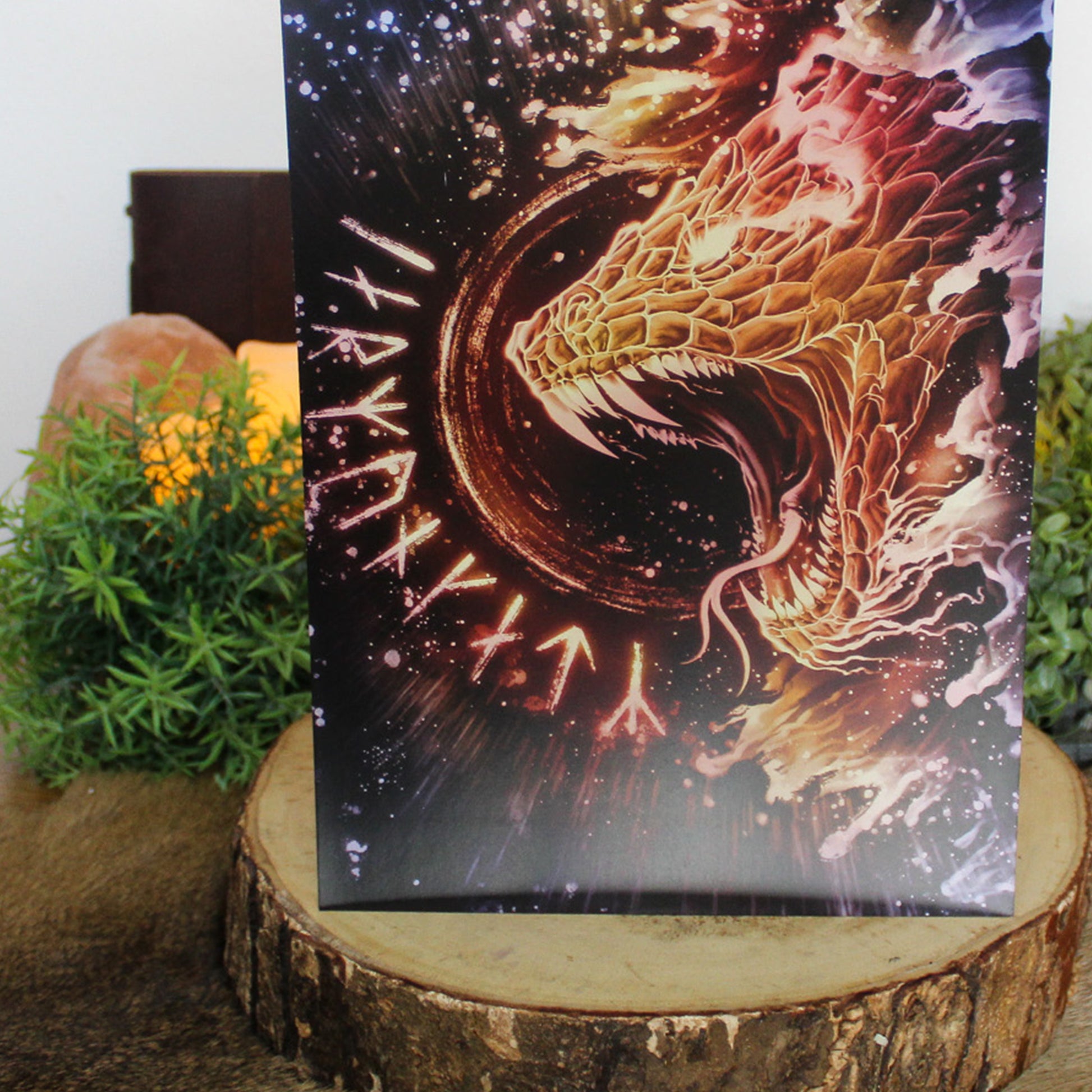 A4 print featuring Jörmungandr. Encircling the world, Jörmungandr, child of Loki, embodies chaos, balance, and inevitability.