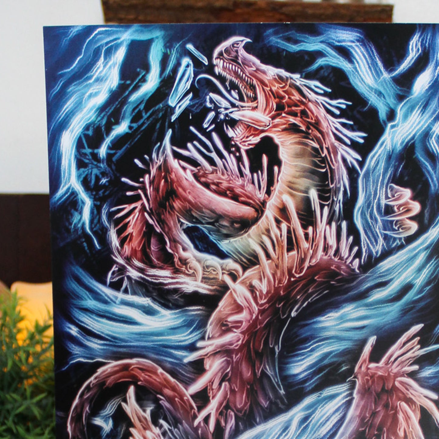 A4 print featuring Níðhögg, the dragon who gnaws at the roots of Yggdrasil, represents decay, darkness, and the endless cycle of renewal.