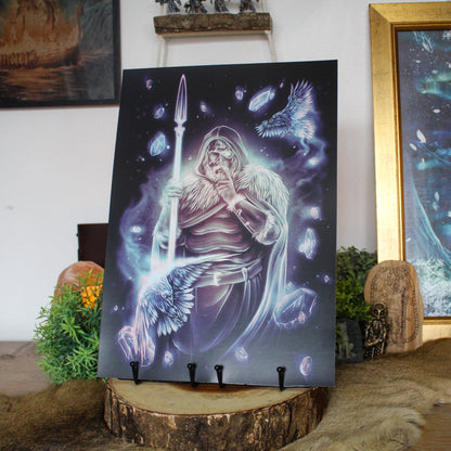 A3 art print of Odin with one eye, inspired by Norse mythology and art.