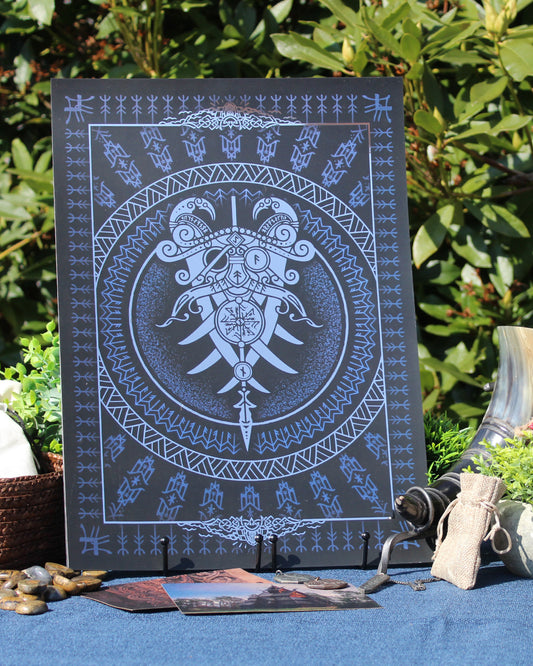 Odin A3 Silver Foil Art Print