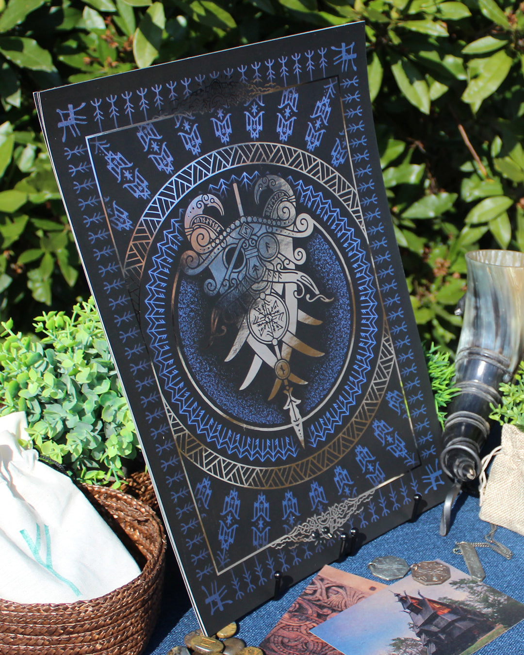 Odin A3 Silver Foil Art Print