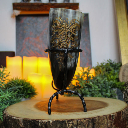 Odin Drinking Horn with Stand