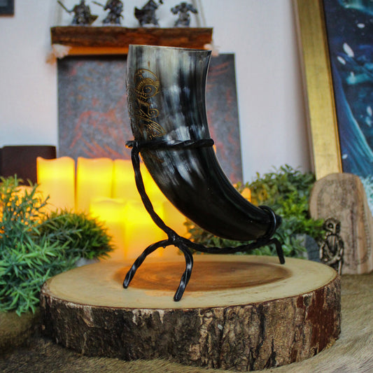 Odin Drinking Horn with Stand