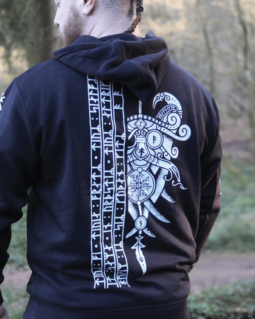 Óðinn Hoodie – The Norse God of Wisdom, War, Death, Magic & Poetry - Einarr's Journey – Back