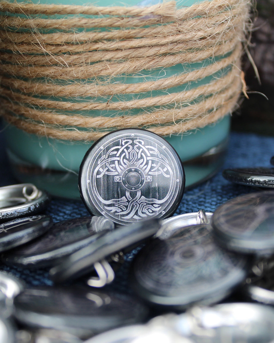 Viking Shield Pin Badges [Pack of 5]
