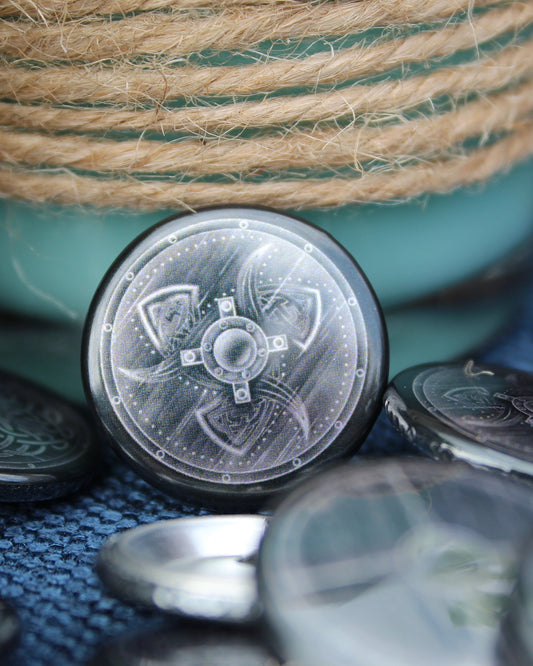 Viking Shield Pin Badges [Pack of 5]