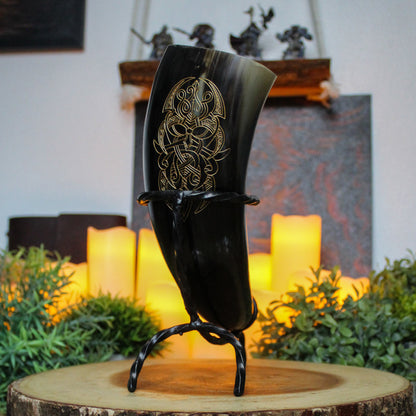 Vidarr Drinking Horn with Stand