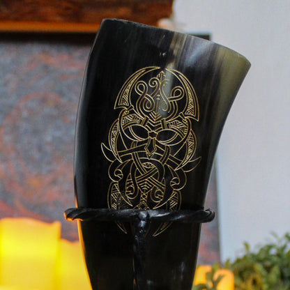 Vidarr Drinking Horn with Stand