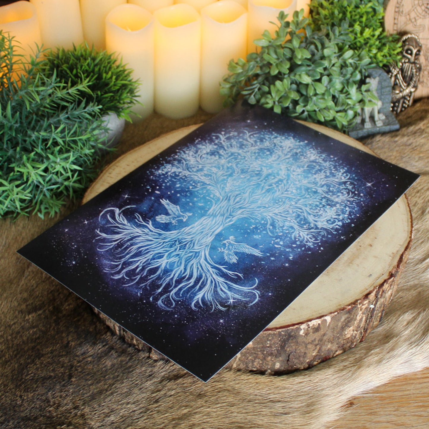 A4 art print of Yggdrasil, Norse world tree connecting the realms.