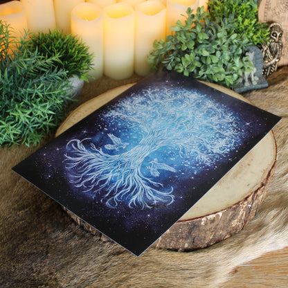 A4 art print of Yggdrasil, Norse world tree connecting the realms.