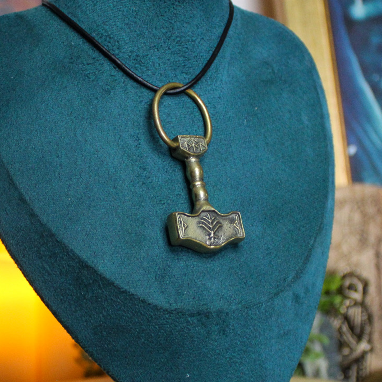 Sandcast Bronze Mjollnir Pendant
