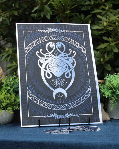 Eir A3 Silver Foil Art Print