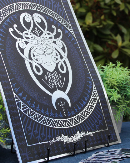 Eir A3 Silver Foil Art Print
