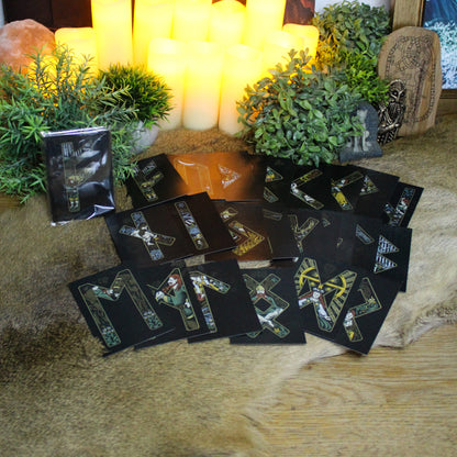 Elder Futhark Rune Sticker Pack (24 per Pack)