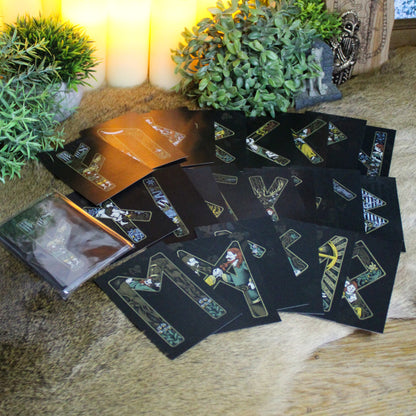 Elder Futhark Rune Sticker Pack (24 per Pack)