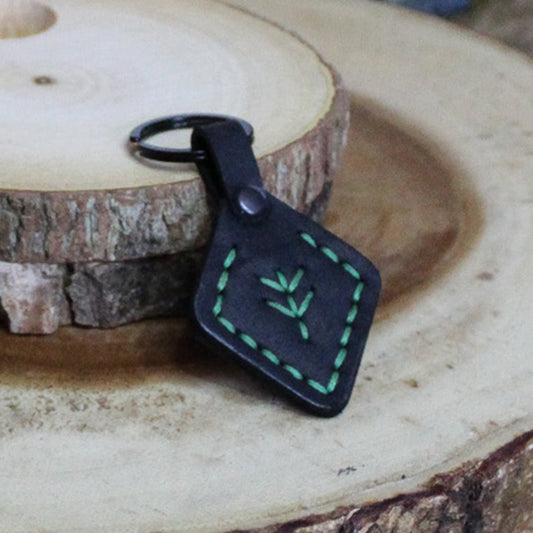 Algiz Keychain Black & Green