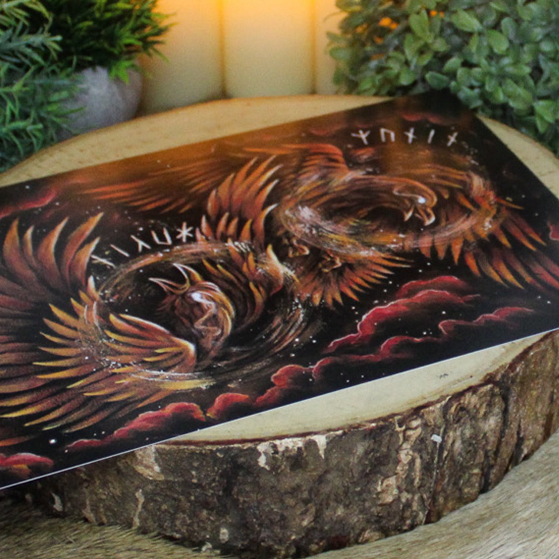 A4 art print of Odin’s ravens Huginn and Muninn.