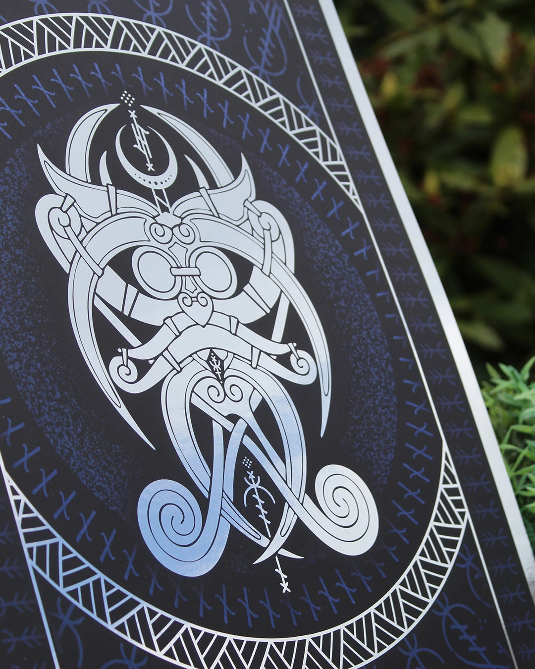Loki A3 Silver Foil Art Print