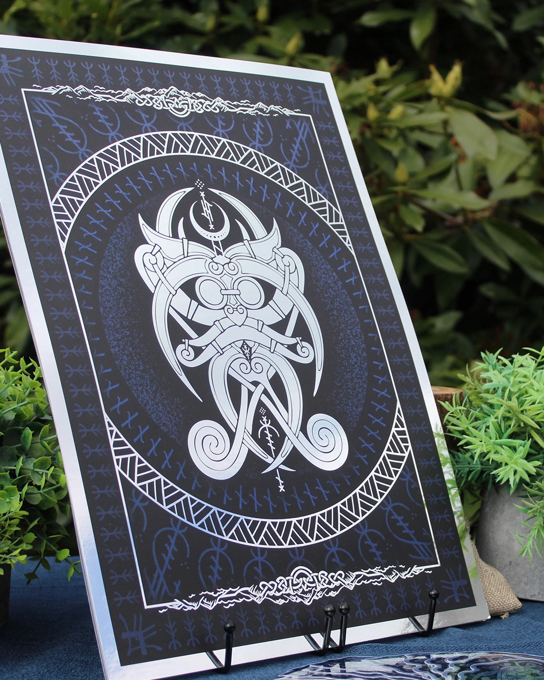 Loki A3 Silver Foil Art Print