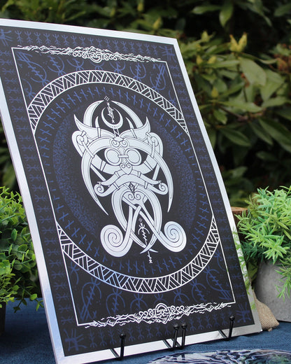 Loki A3 Silver Foil Art Print