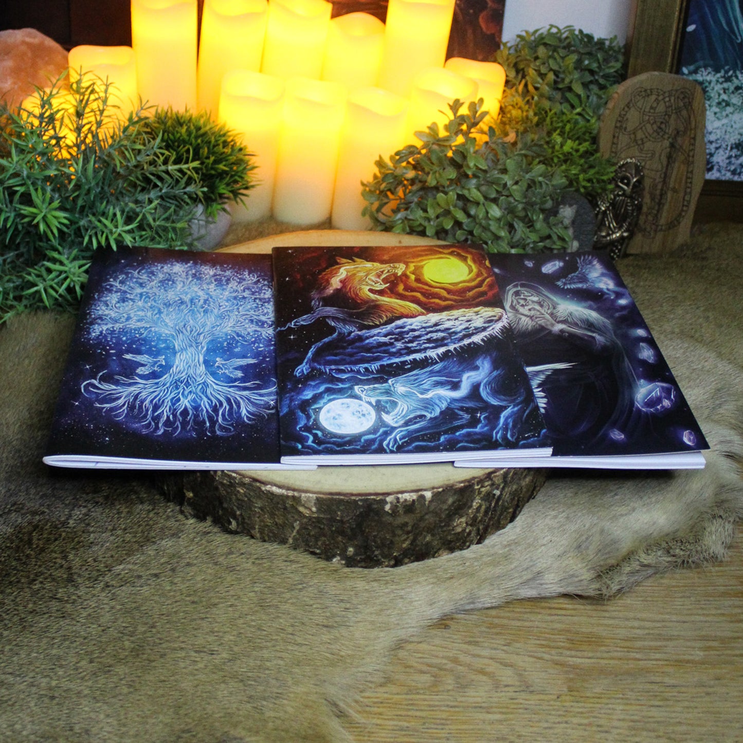 Sköll and Hati A5 Notepad with Blank Pages