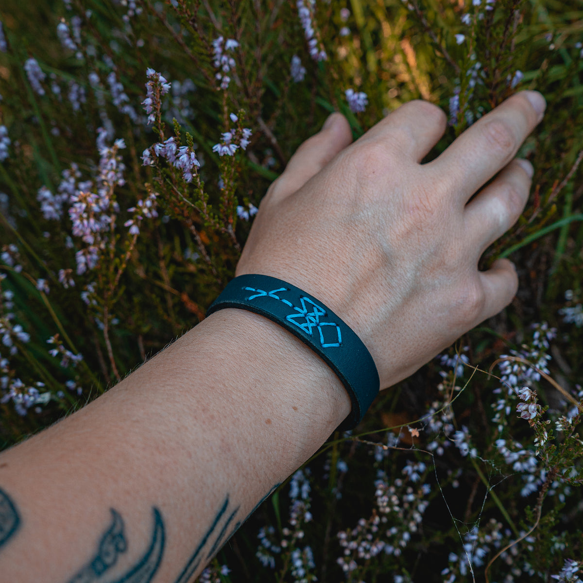 Handmade Leather Bracelets – Norse Gods Runic Stitching - Einarr's Journey