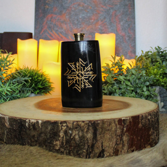 Odin's Sacrifice Horn Hip Flask