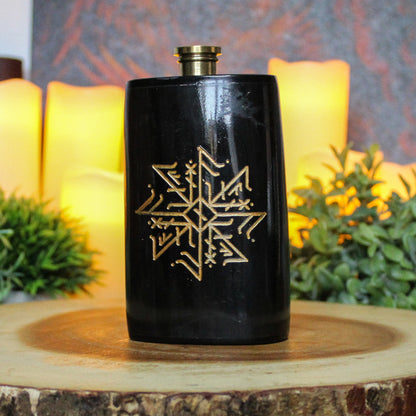 Odin's Sacrifice Horn Hip Flask