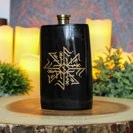 Odin's Sacrifice Horn Hip Flask