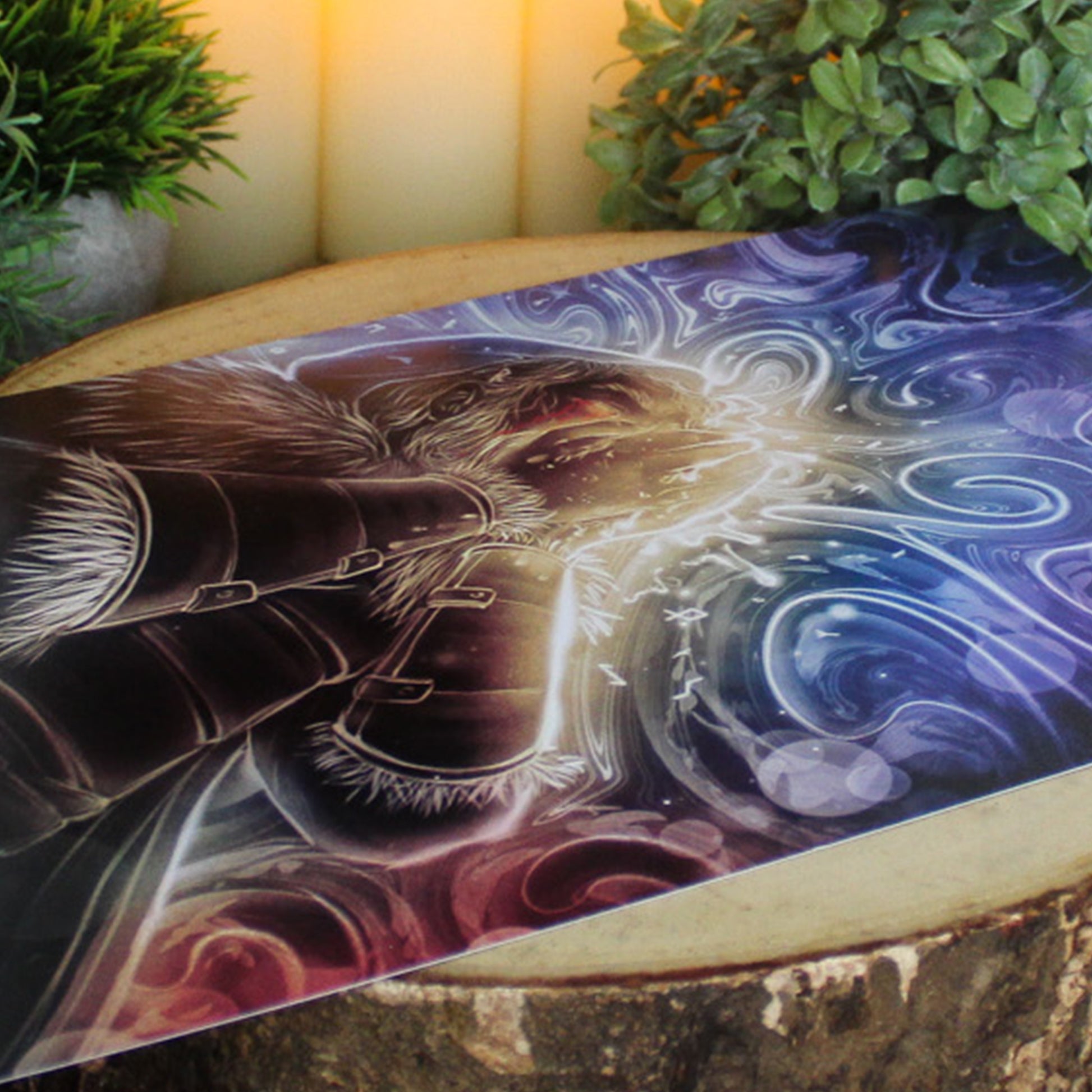 A4 print of Odin sacrificing his eye for wisdom. Depicting the moment Odin sacrifices his eye to drink from Mimir’s Well - a powerful symbol of wisdom gained through sacrifice.