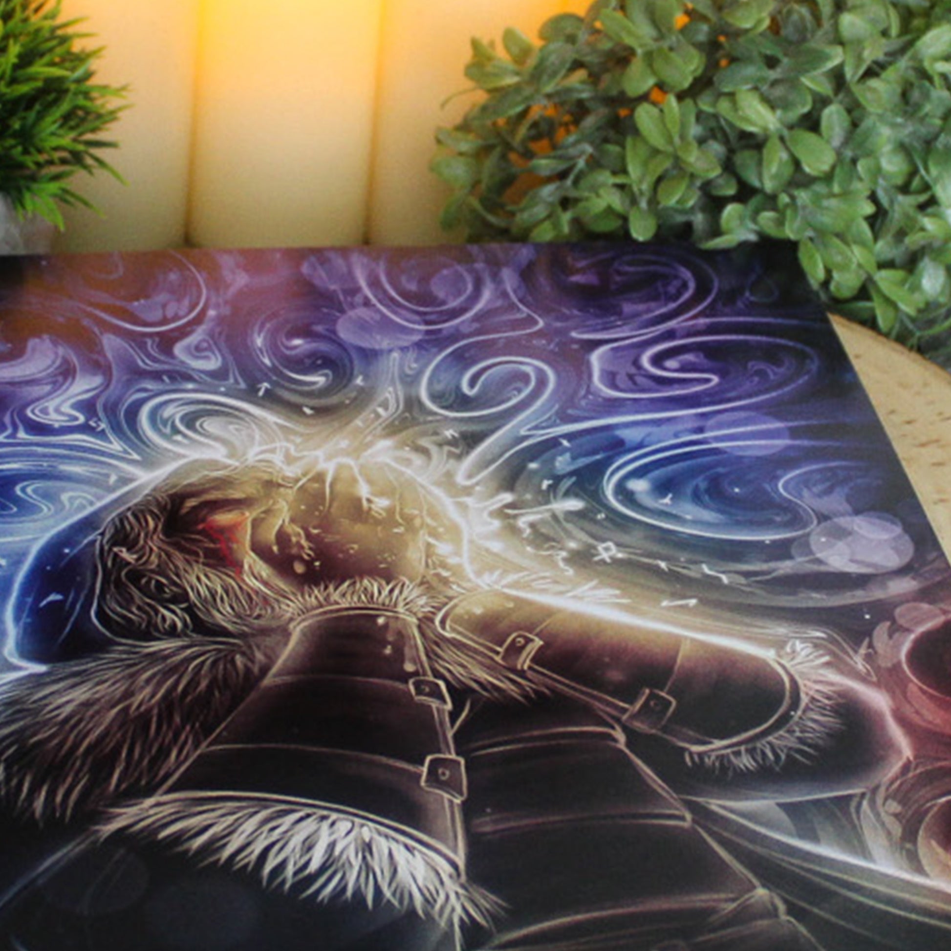A4 print of Odin sacrificing his eye for wisdom. Depicting the moment Odin sacrifices his eye to drink from Mimir’s Well - a powerful symbol of wisdom gained through sacrifice.