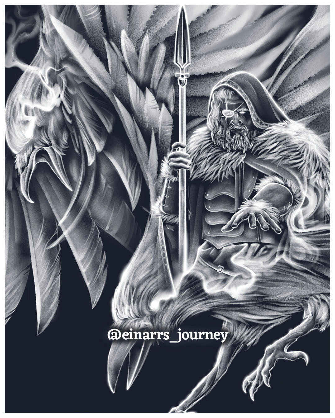 Odin - God of War, Death, Knowledge - Eddy Tattoo Studio