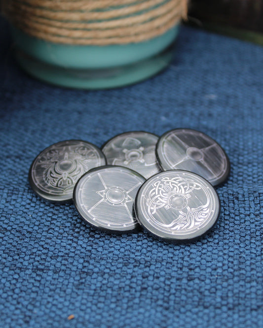 Viking Shield Pin Badges [Pack of 5]