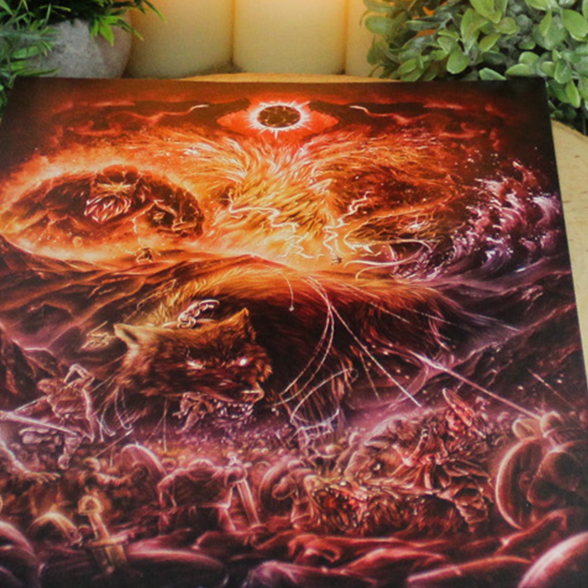 A4 art print of Ragnarok showing the Norse apocalypse and battle of the gods.