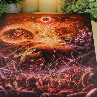 A4 art print of Ragnarok showing the Norse apocalypse and battle of the gods.