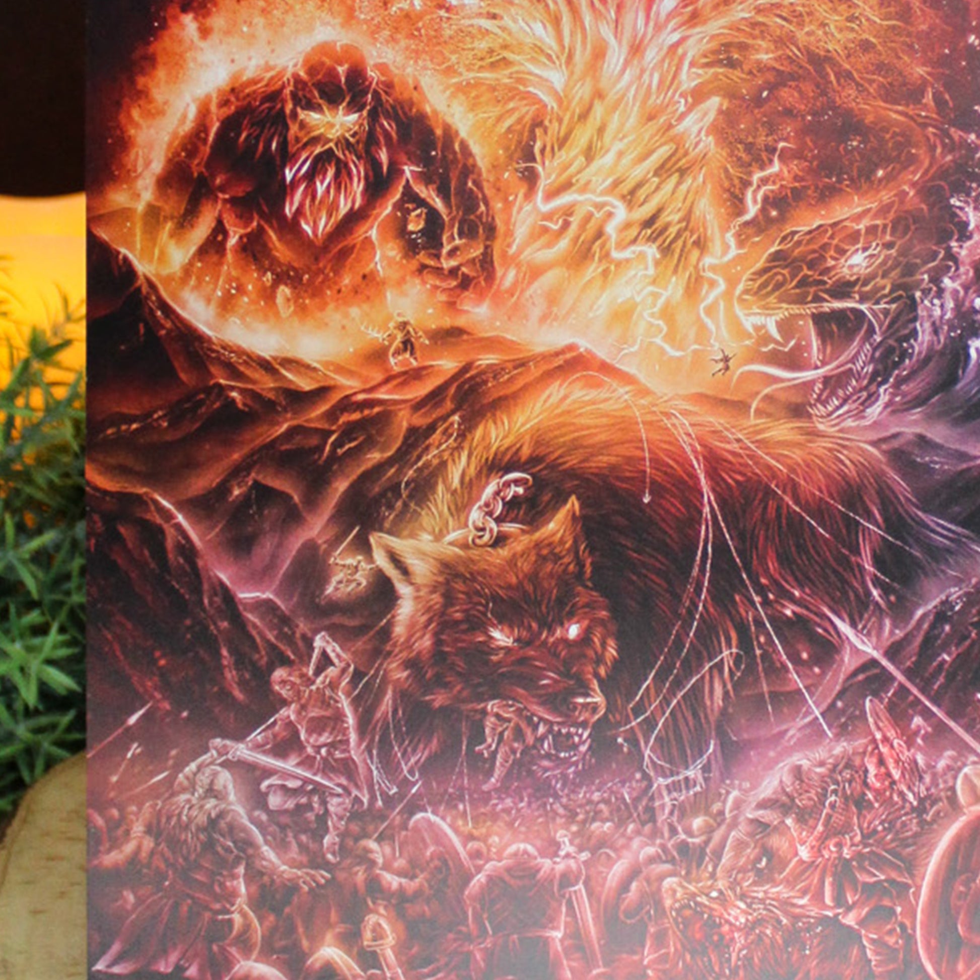 A4 art print of Ragnarok showing the Norse apocalypse and battle of the gods.