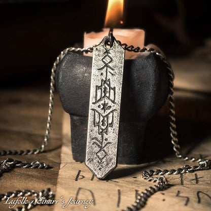 JEWELLERY • Handcrafted Bindrune Pendant • The Wisdom of Hávamál