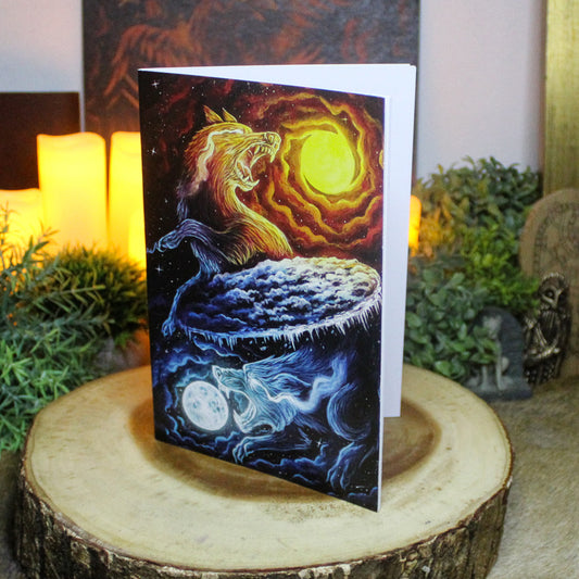 Sköll and Hati A5 Notepad with Blank Pages